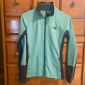 North Face Teal Zip Up
